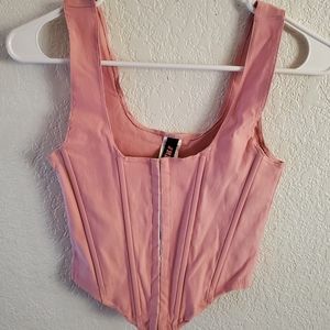 Pink corset top